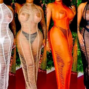 See Threw Maxi Dress